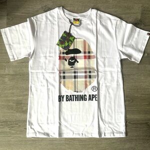 🙊 BAPE (A Bathing Ape) White “Burberry Check” T-Shirt • BNWT!